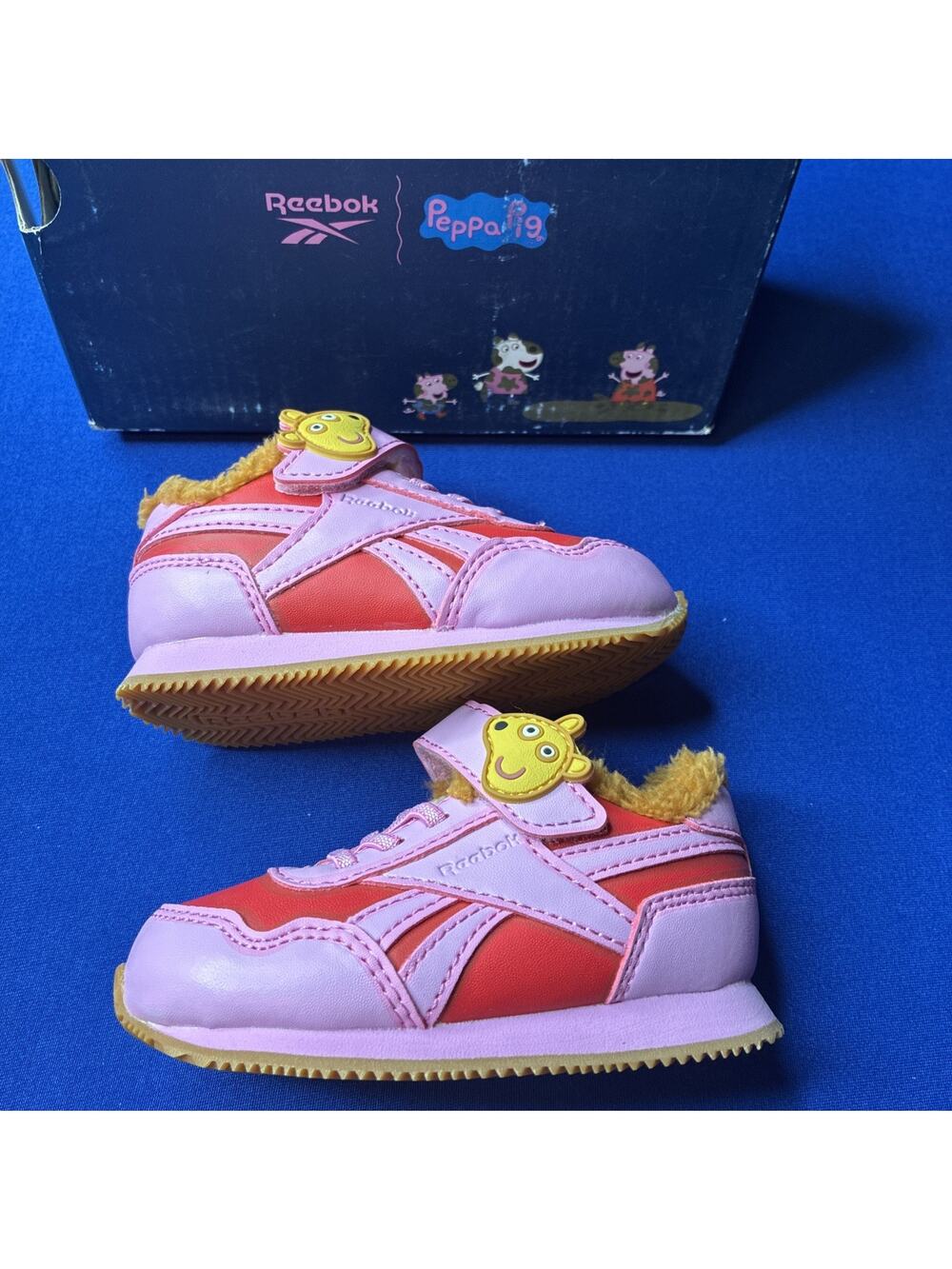 4c REEBOK Peppa Pig Classic Jogger 3 Pink Red Kids Sneakers Shoes Infant Sz 4
